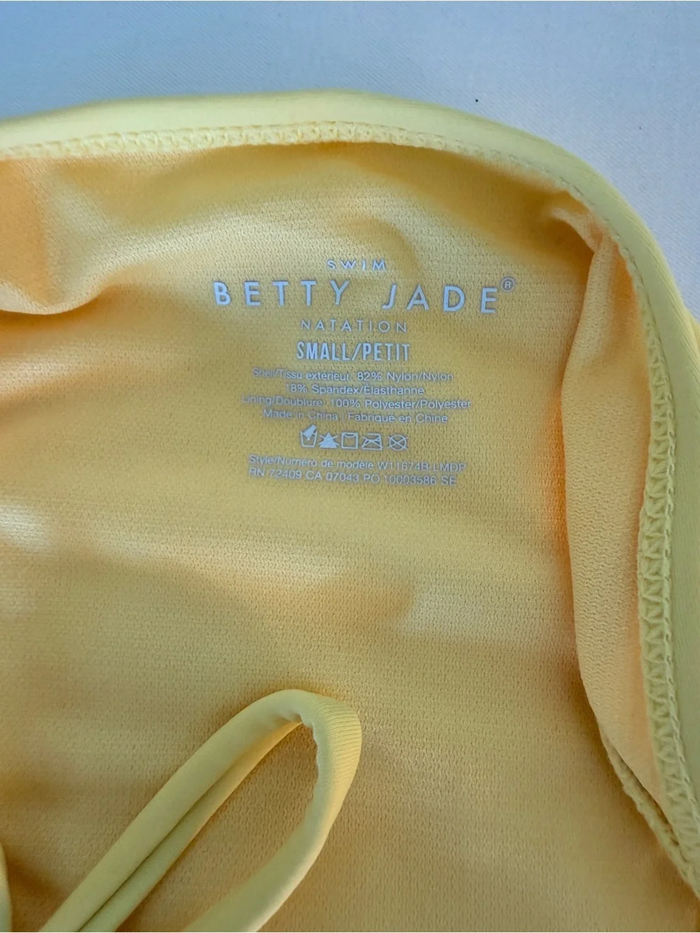 Betty Jade Swim Yellow Bikini Top - Picture 3 of 4